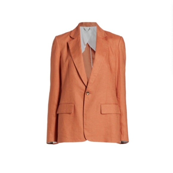 A.L.C - Burnt Orange Linen Blazer Jacket - Picture 1 of 4